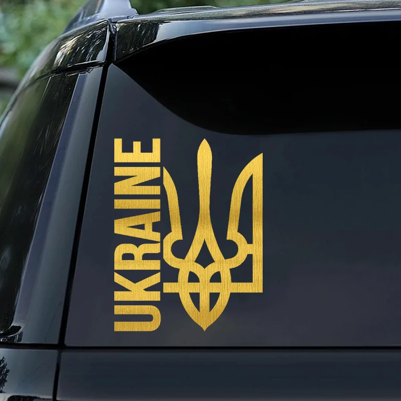 Рисунок 4 - Автомобильная наклейка M1004 # Украина Трезубец