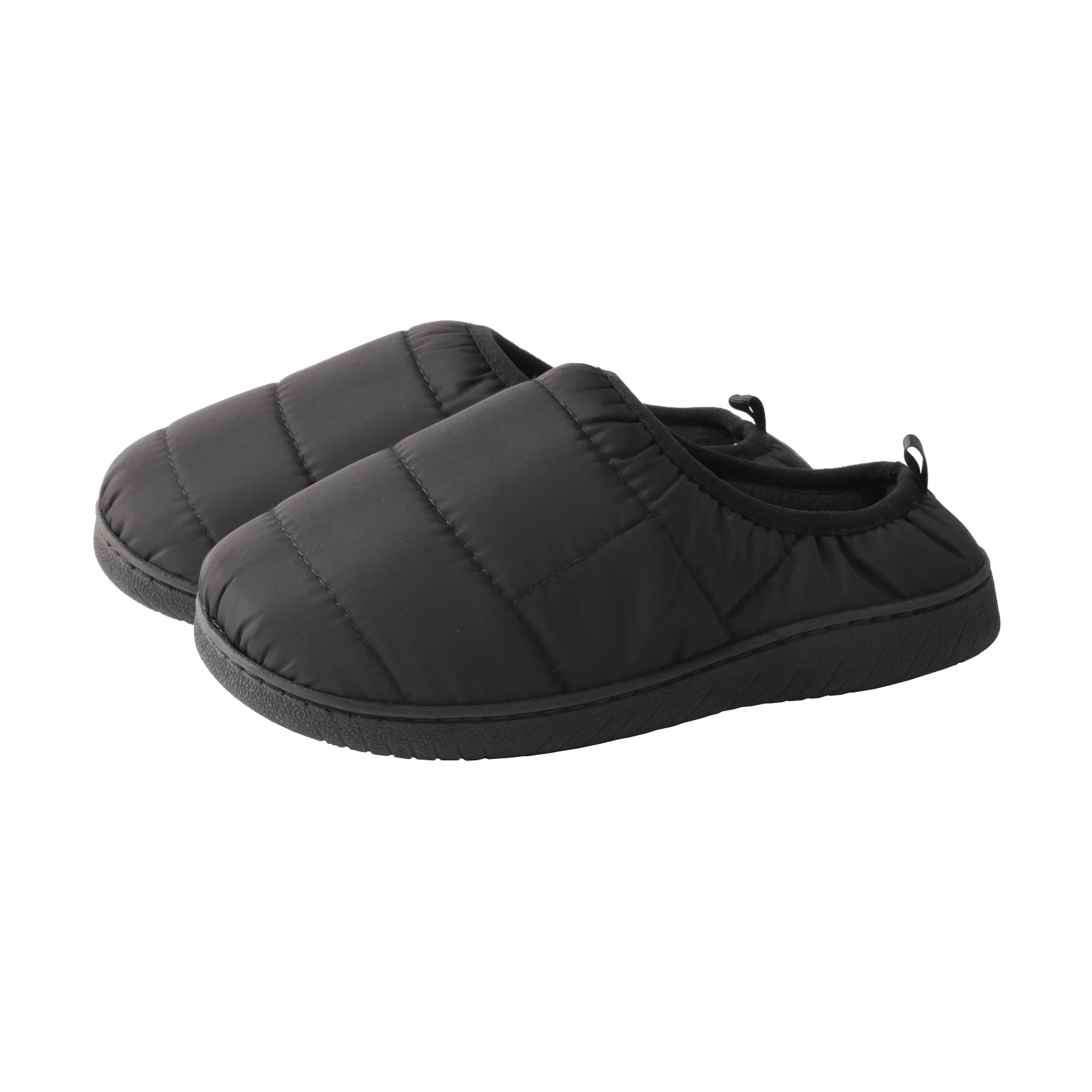 TMA EYES Klassische Daunenstoff-Baumwollhausschuhe mit halbem Absatz, bequeme Winterschuhe für Herren und Damen in Übergröße – Detail 2