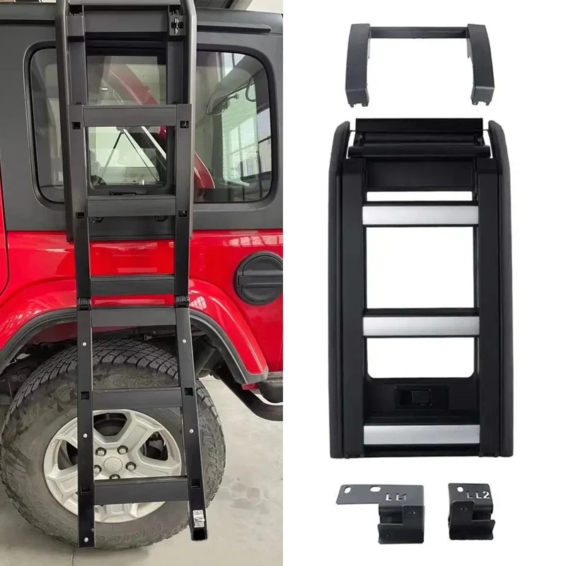 

Car Accessories Wrangler Climbing Ladder JK Wrangler Roof Rack Roof Deck Folding Climbing Ladder For Jeep Wrangle JL