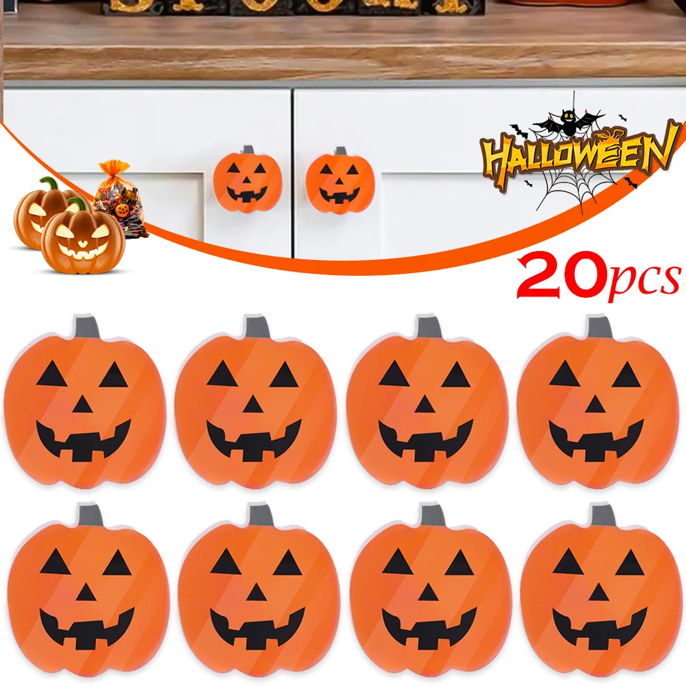 Halloween Silicone Pumpkin Door Handle Universal Cabinet Safety Door Handle Covers Drawer Holiday Party Decor