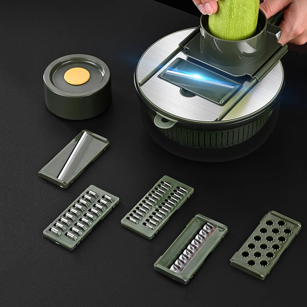 Multifunctional Potato Cutter With 6 Interchangeable Blades Vegetable Chopper