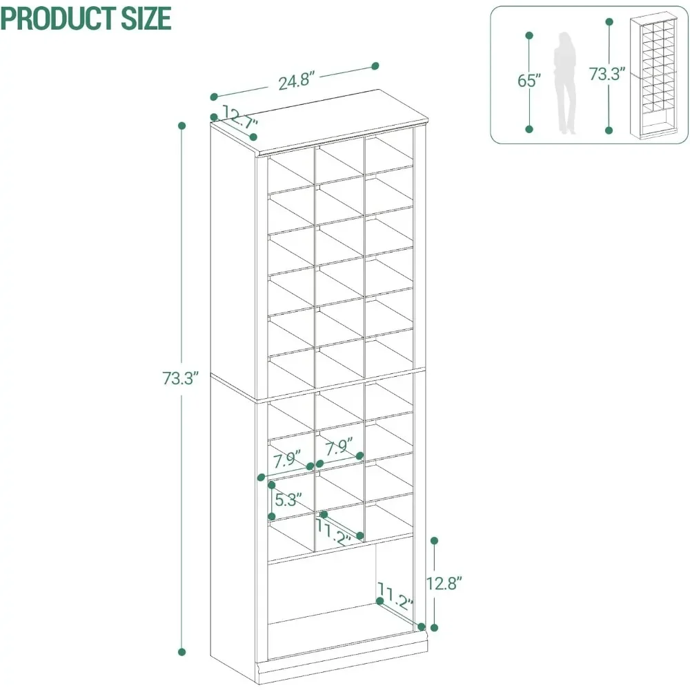 11-Tier Shoe Storage Cabinet, Free Standing Closet Organizers and Storage with 31 Open , Space Saving Shoe Rack