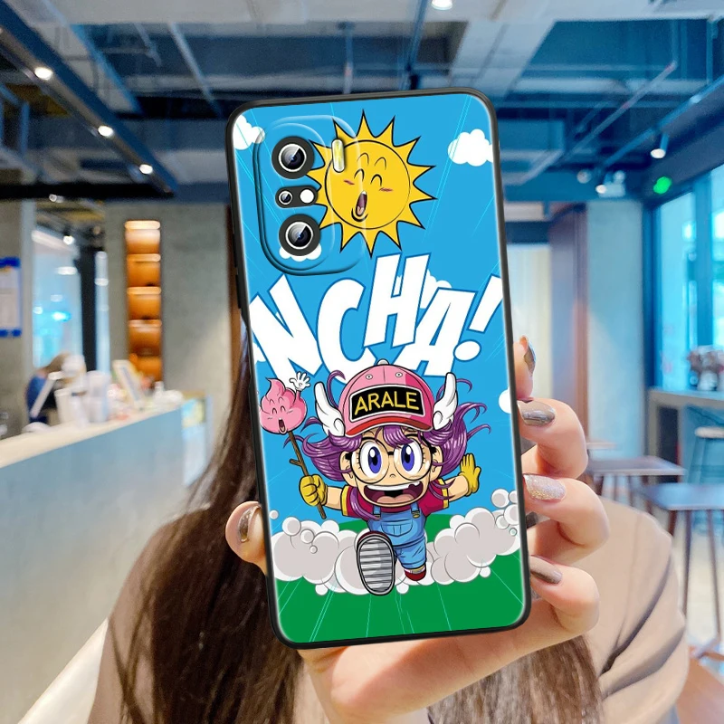 thumbnail image 1 of Arale Anime para Xiaomi Redmi Note 13, 12, 11E, 11S, 11, 11T, 10, 10S, 9, 9S Pro Plus, 4G, 5G, funda negra para teléfono, 1 of 5