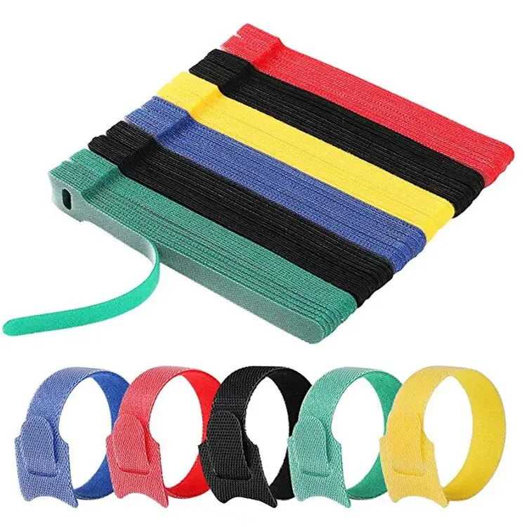 

50pcs /100pcs Releasable Cable Ties Colored Plastics Reusable Cable ties Nylon Loop Wrap Zip Bundle Ties T-type Cable Tie Wire
