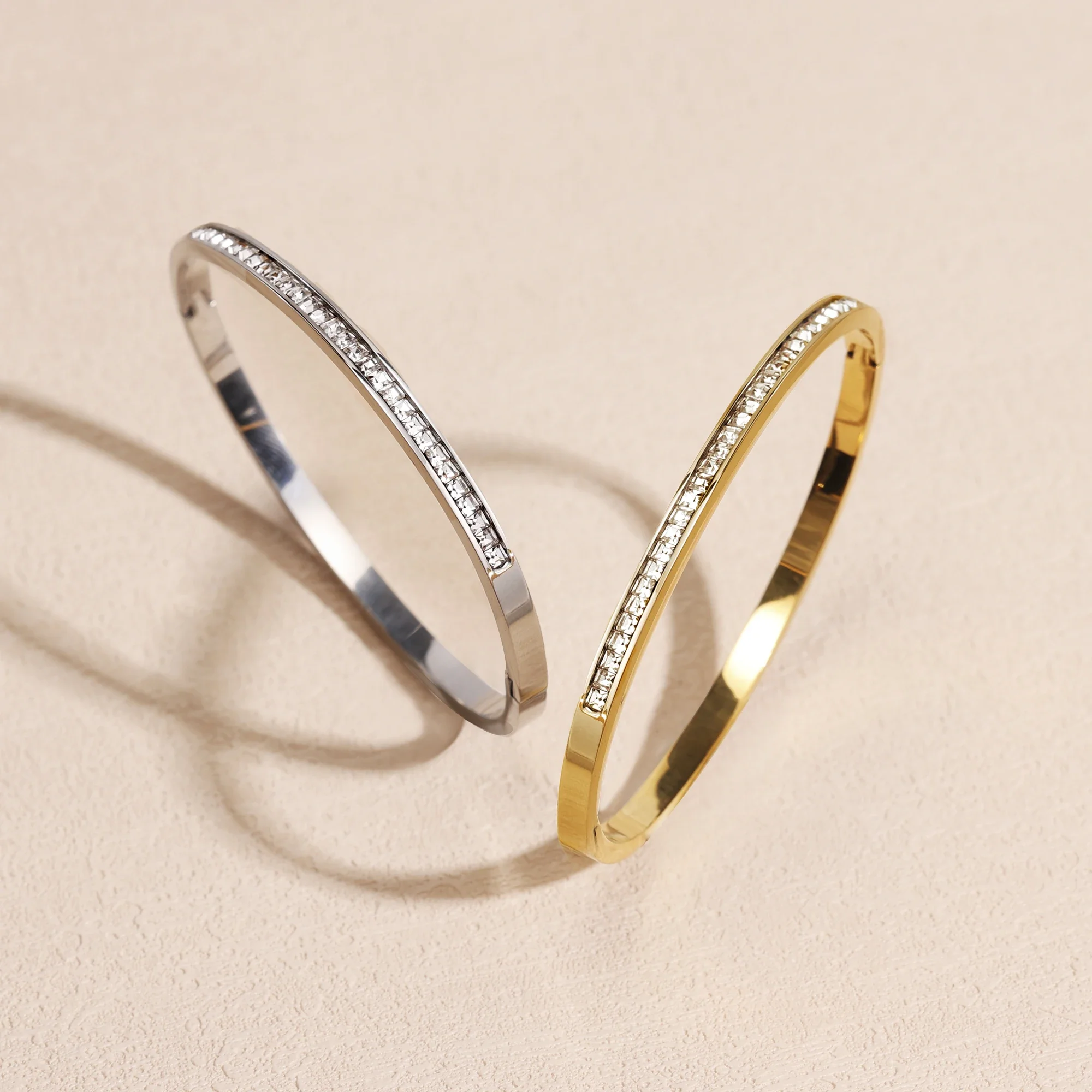 Gold Zircon Bangle 2