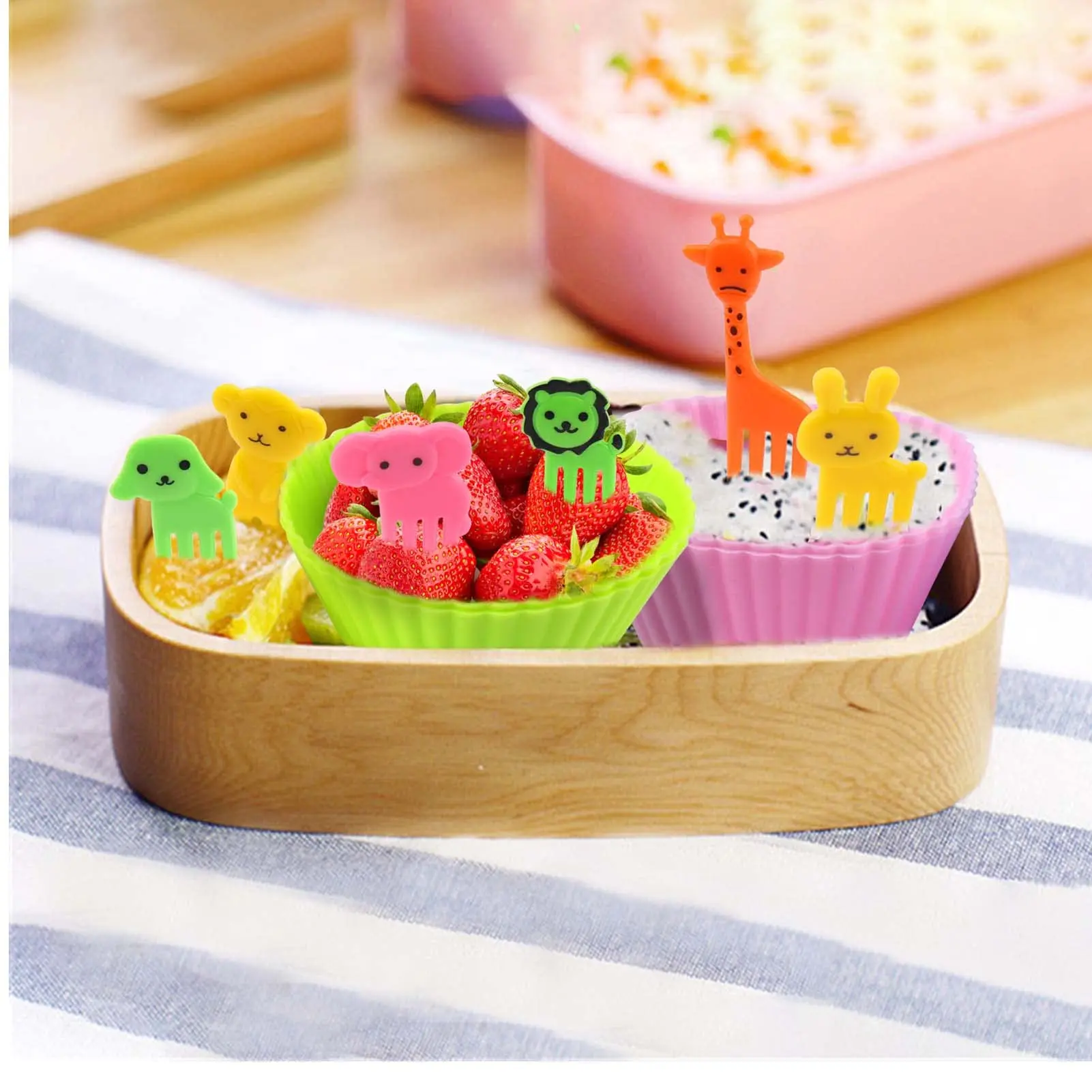 Food Picks Fruit Forks 30 Pcs for School Kids