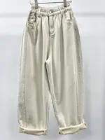 Plus Size 5XL 140kg Autumn Women Jeans Elastic Wasit Ankle Length Jeans Woman Solid Color Big size Jeans Oversized Women Clothes