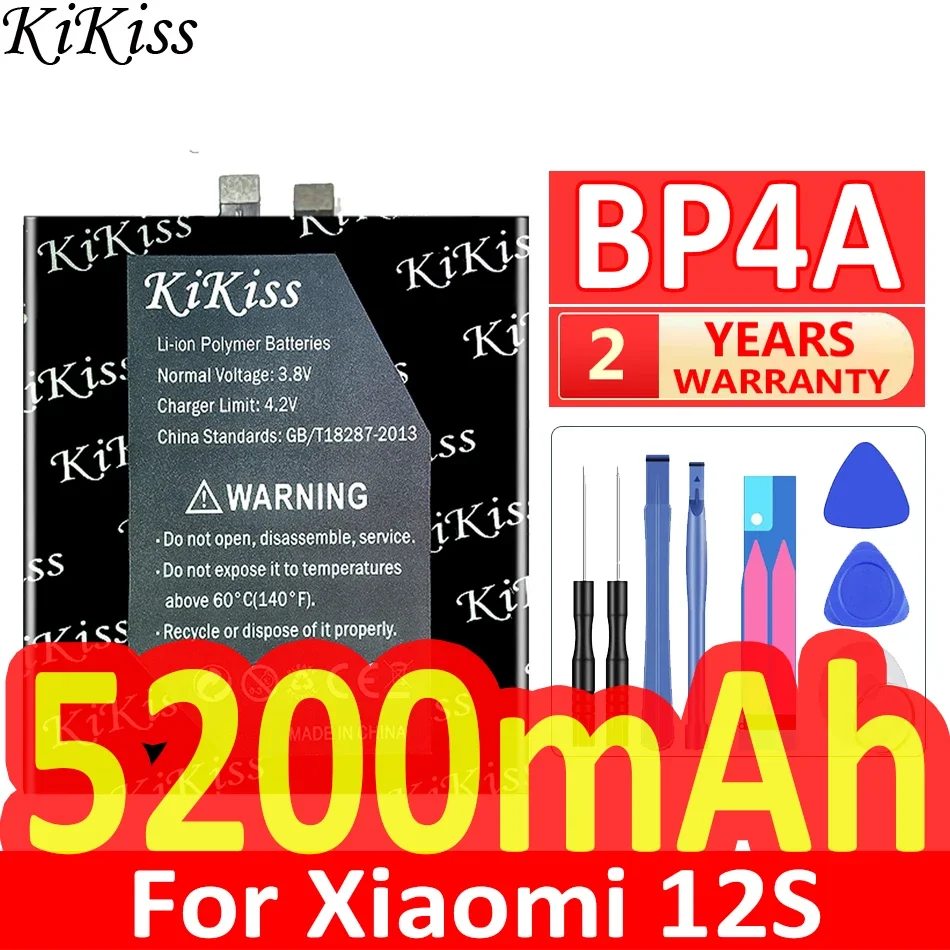 

5200mAh KiKiss Powerful Battery BP4A For Xiaomi MI 12S Ultra 12SUltra Mobile Phone Batteria