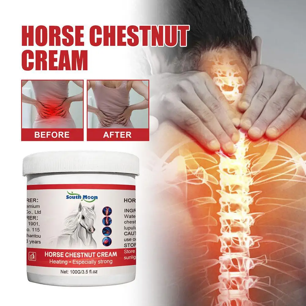 100g Horse Balm Chestnut Heating Joint Massage Gel Muscle Pain Relief Back Leg Arthritis Medical Health Care Cream