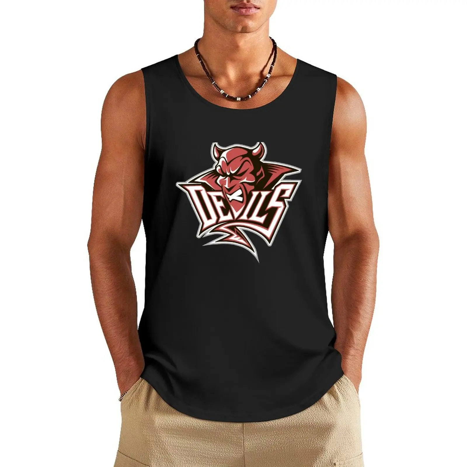 

the Cardiff Devils Tank Top Sports shirt man gym clothing men