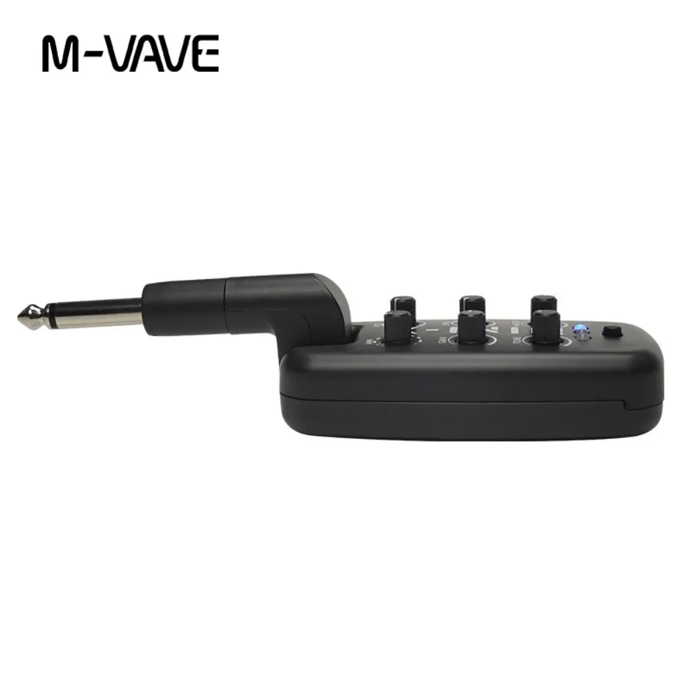 M-VAVE MINI-X Headphone Amplifier Portable Headphone Guitar Amp Plug-Rechargeable Mini Amp with 9 Built-in Amplifier Tones