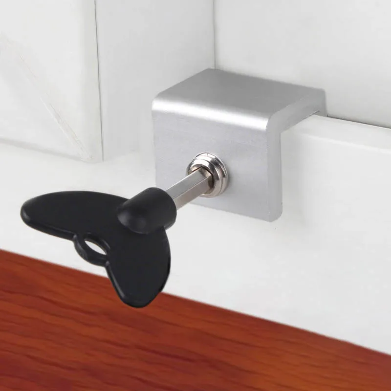 Window Safety Lock Door Child Locks Aluminum Alloy Window Lock Stopper Sliding Window Anti-theft lock Sliding Door Baby Kids Child Safety Doors Lock