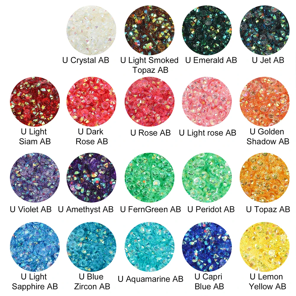 Pink Transparent Jelly Rhinestones Loose Gemstones Collection Embellishments Bling Resin Crystal AB Diy Crafts 2/3/4/5/6mm