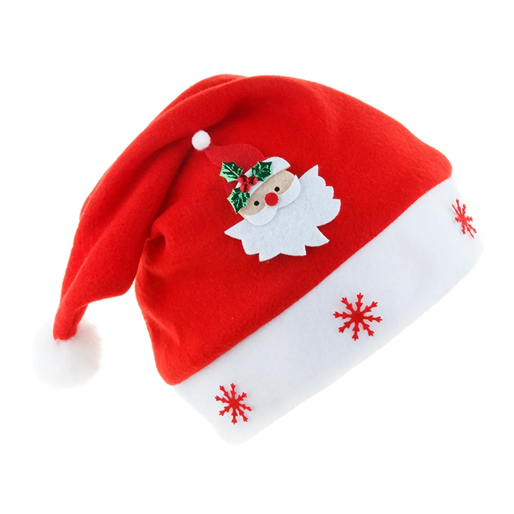 Christmas Decorations Santa Claus Fawn Snowman Adult Children's Christmas Hat Holiday Party Brushed Letter Hat