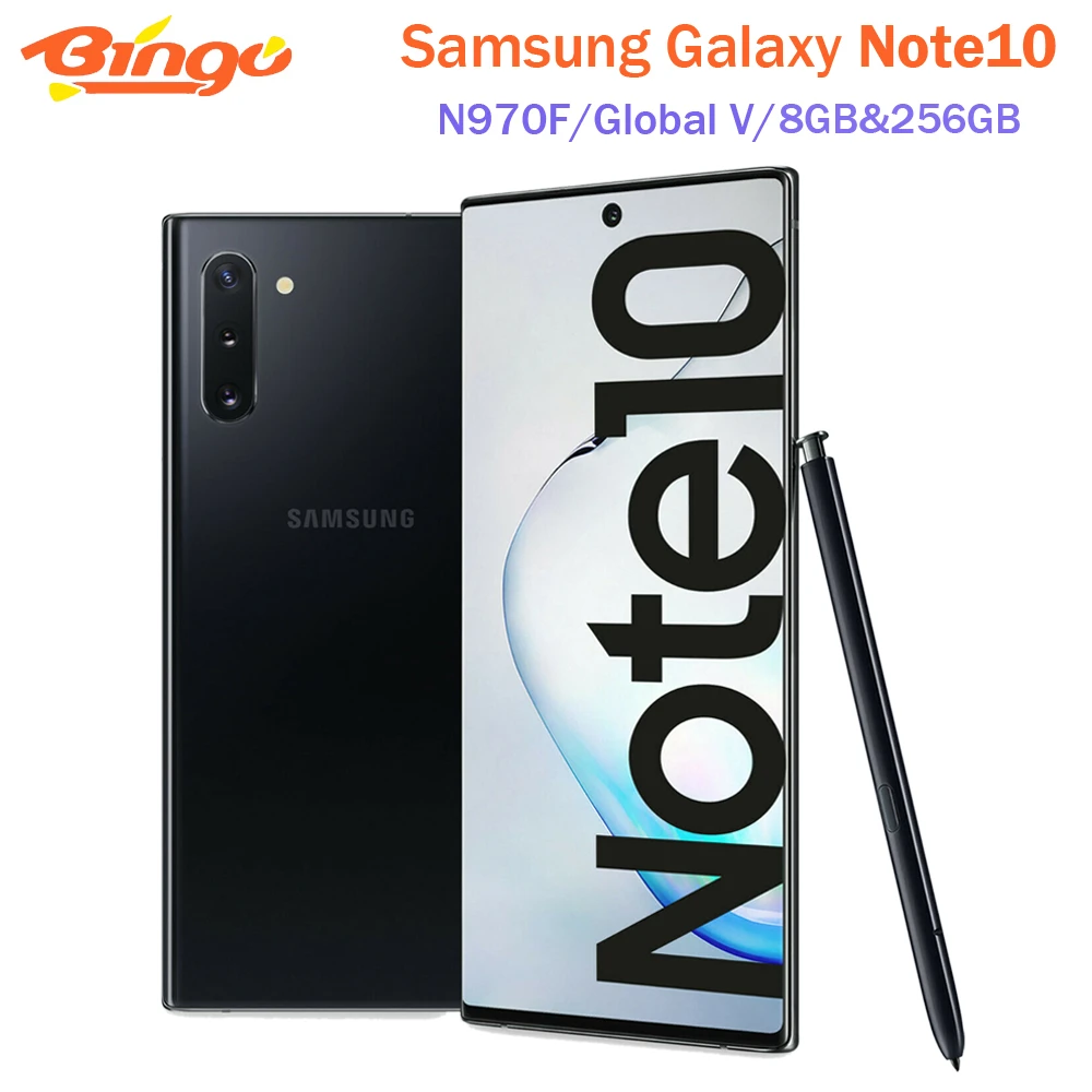 Samsung Galaxy Note10 N970F Global V Original Mobile Phone Exynos 9825 Octa Core 6.3" Triple Dual 12MP&16MP 8GB RAM&256GB NFC ram pc