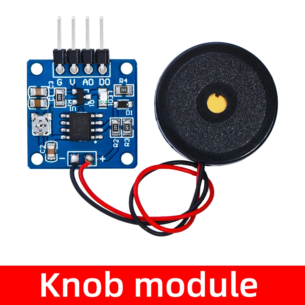 Piezoelectric Vibration Sensor Module with Low Power Design - 5V DC Digital TTL Output