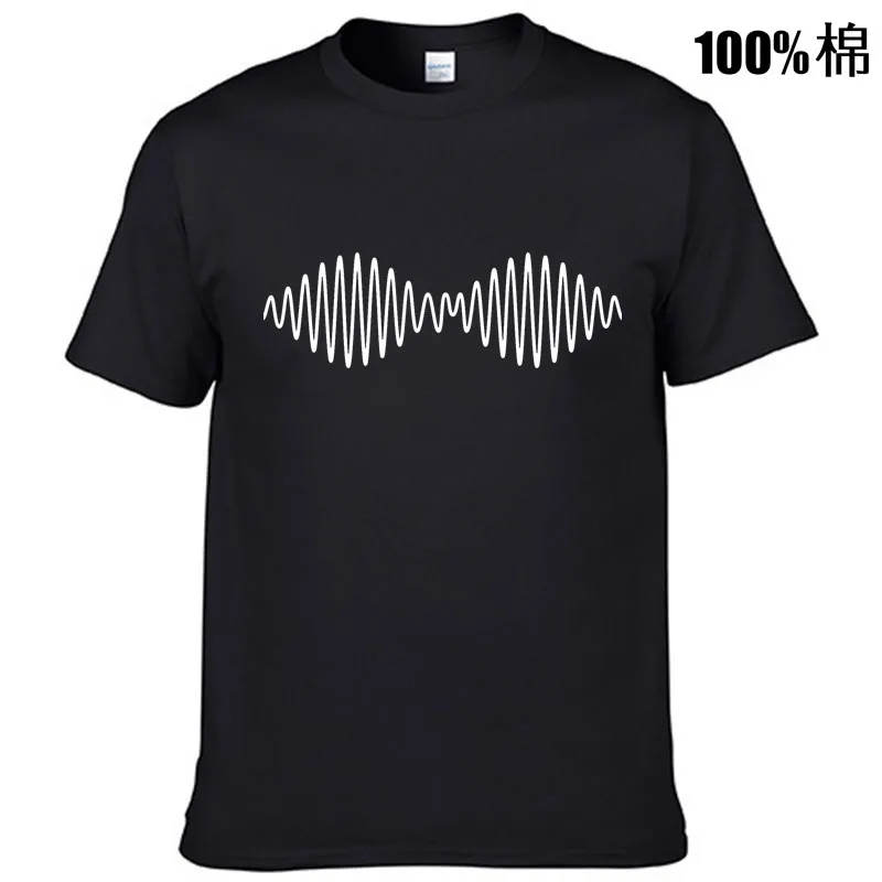 

100% cotton funny ARCTIC MONKEYS Sound Wave print men T shirt cool summer funny men tshirt male o-neck t-shirt mens tee shirts