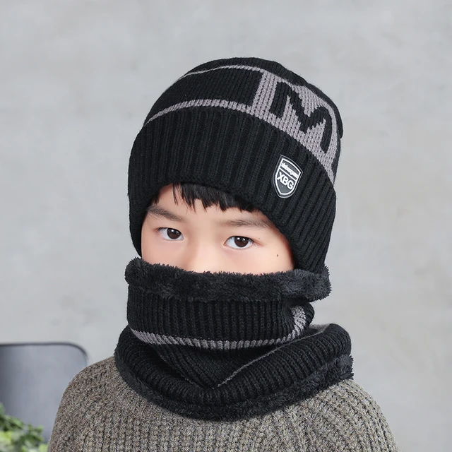 Scarf Hat Accessories Knitted Hat Winter Warm Cap Circle Scarf Thicken  Fleece Lining Hat and Scarf Sets for Kids and Adults - AliExpress