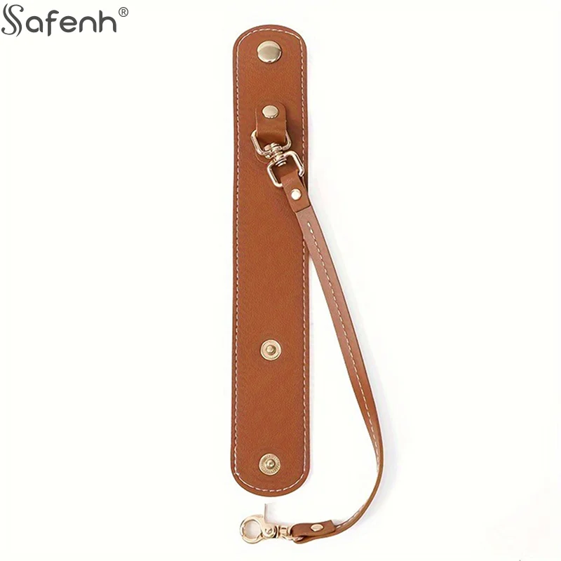 Leather Strap Trendy Solid Color PU Glove Scarf Holder Strap Outdoor Travel Hat Clip Portable Multifunctional Towel Storage Clip