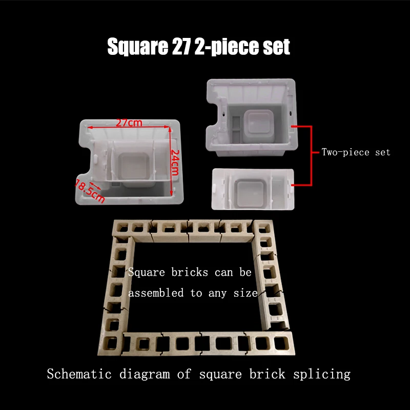 Prefabricated Concrete Drainage Renovation Of Square Hollow Bricks For Manhole Block Plastic Mold Sewer Ditch Combination