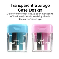 FABER-CASTELL Macron Color Single-Hole Pencil Sharpener Compact Portable Sharpener for Art Students Pencil Sharpening Tool 5