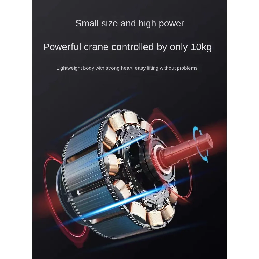 Portable Electric Hoist Household Portable Crane Hand Winch Pull Block Wire Rope Hoist 220V 100kg 200kg 300kg 500kg