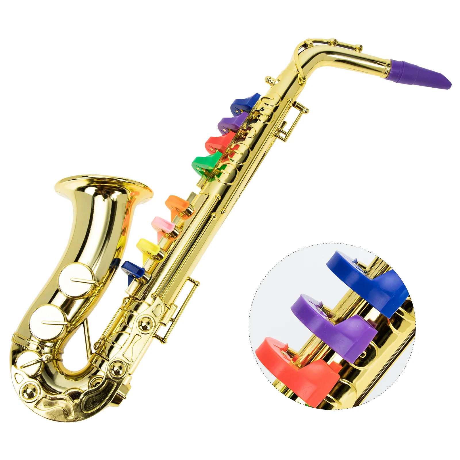 

Sax Toy Simulated Saxophone Toddler Toys Small Music Musical Instrument for Kids Beginner Plastic Stage Performance Prop