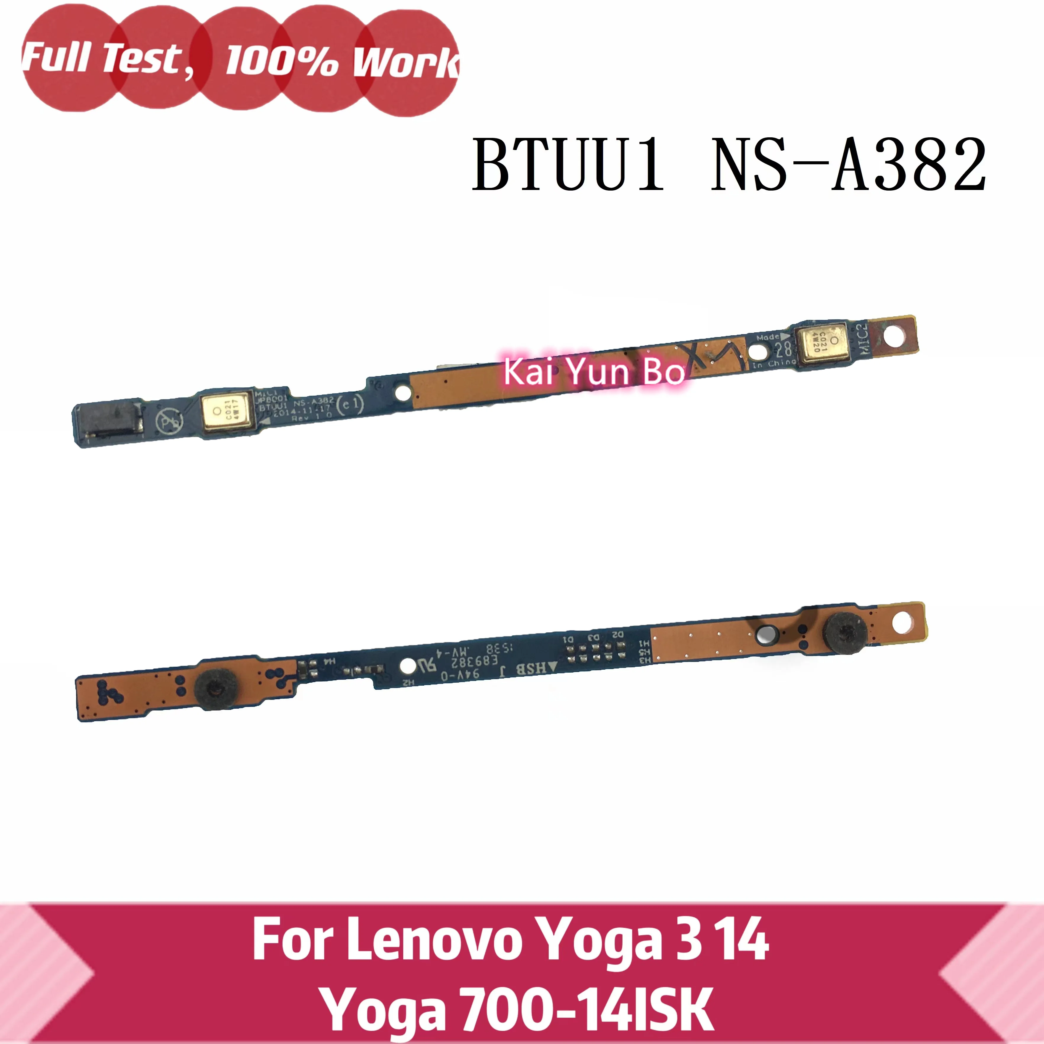 

For Lenovo Yoga 3 14 3-14 700-14ISK Laptop Genuine Microphone Board BTUU1 NS-A382 100% Tested OK