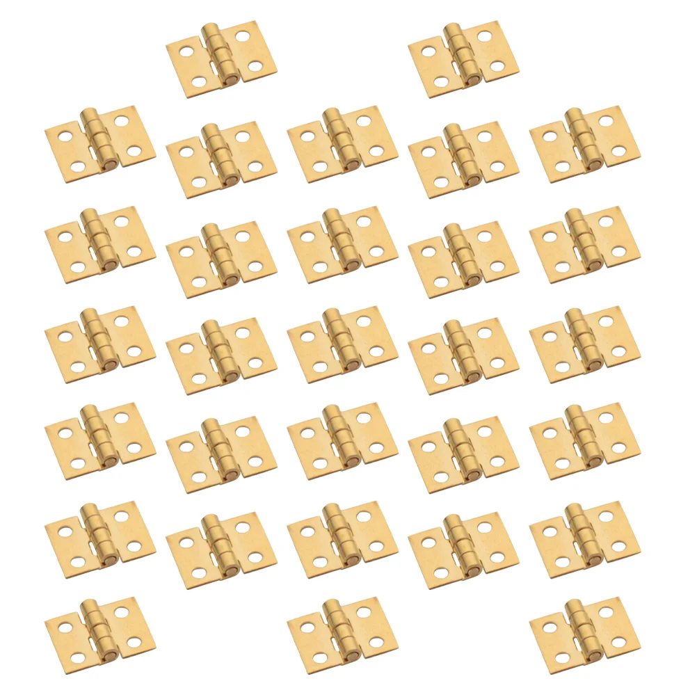 

30 Pcs Miniature Hinges Wooden Jewelry Box Hinges Mini Case Copper Hinges