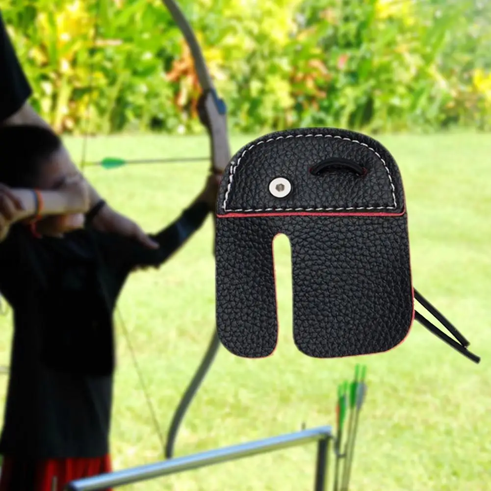 Practical Archery Finger Tab Reliable Sweat-resistant Exquisite Appearance Shooting Practice Gear Finger Tab