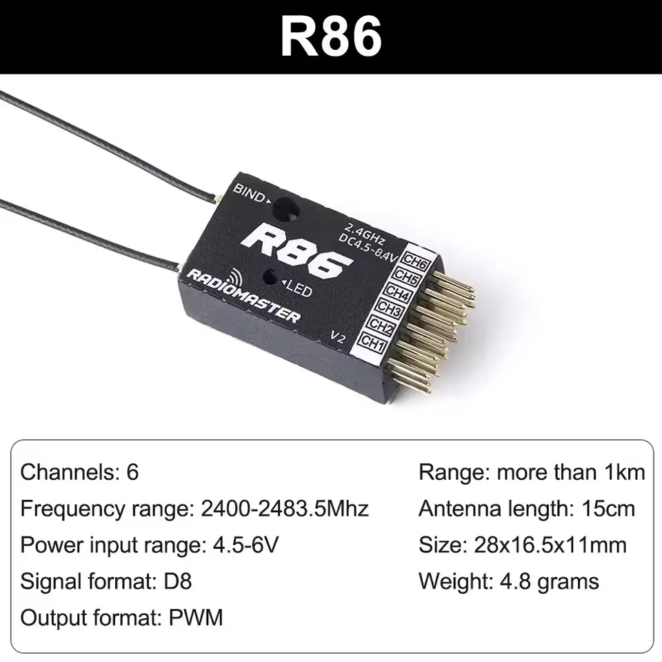 ตัวเลือกสินค้า ตัวรับสัญญาณ Radiomaster รองรับ FRSKY สำหรับโดรน