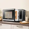 Digital Microwave Oven with Turntable Button Door, Child Safety Lock, 700W, Stainless Steel, 0.7Cubic Feet, Multifunction Weibol 6