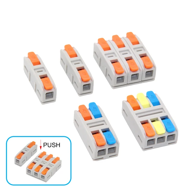 Mini Fast Wire Connector 1Pin 2Pin 3Pin Spliceable Hard Wire Direct Insertion Multi Input And Multi Output Fast Wiring Terminal