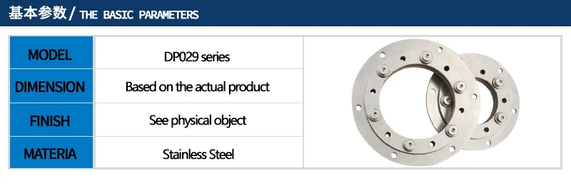 Description Picture 2 of itemAdjustable Damping Rotating Axis Bearing304 Stainless Steel Circular Flange Plate 360-Degree Arbitrary Overlapping Hole Hinges
