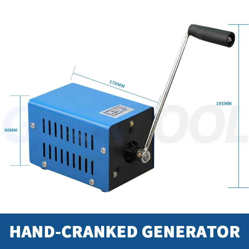 20W Portable Hand-cranked Generator Outdoor USB Charging Manual Crank Generator Emergency Survival Emergency Power Supply 5V