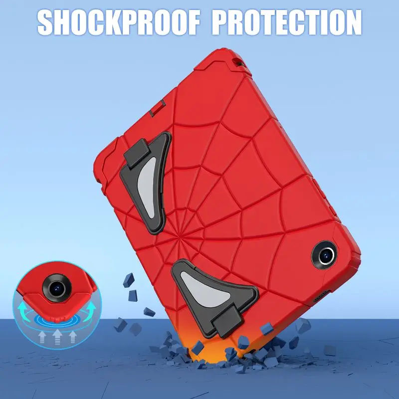 Heavy Duty Super Hero Kids Safe Silicone TPU PC Hard Armor Case For Samsung Tab A9 A8 Plus Tablet Stand Drop Shock Proof