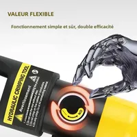 Outil hydraulique manuel antivol, pince à sertir rapide manuelle, pince à sertir les extrémités de câbles en cuivre et aluminium, outil de sertissage de câbles portable 3
