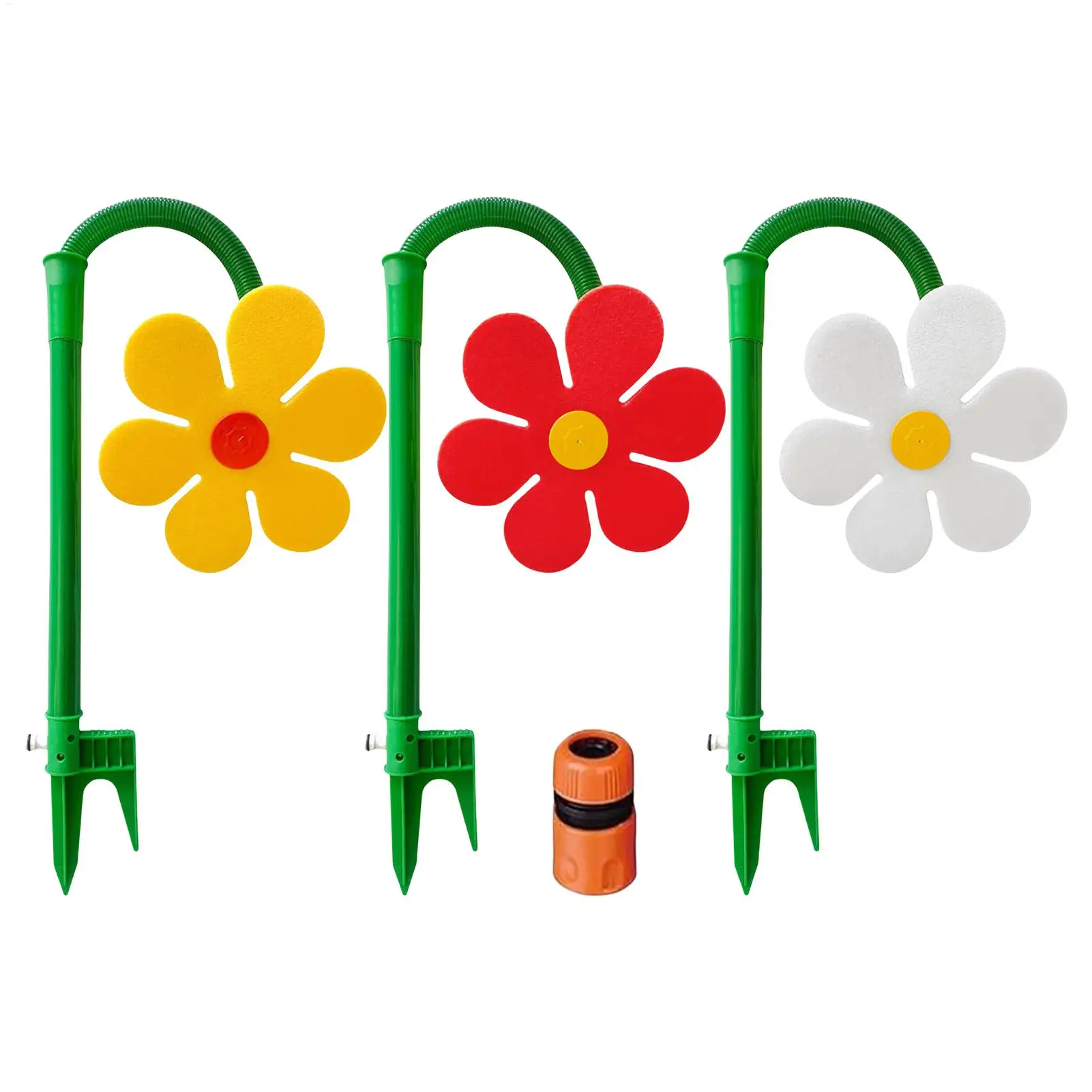 NEW Crazy Spin Sprinkler Flower Shape Dancing Daisy Sprinklers 360 Rotating Water Spray for Yard Lawn Watering Garden Decor