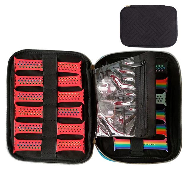 Slot Velvet Storage Bages Organizer Box Watchband Storage Case for Apple WatchBand Box Pouch Watch Strap Organizer Holder Bag