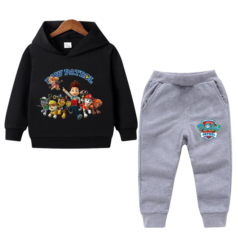 thumbnail image 1 of Primavera otoño niños PAW Patrol ropa traje bebé niños niñas ropa niños deporte sudaderas pantalones 2 uds conjuntos niño chándales, 1 of 5