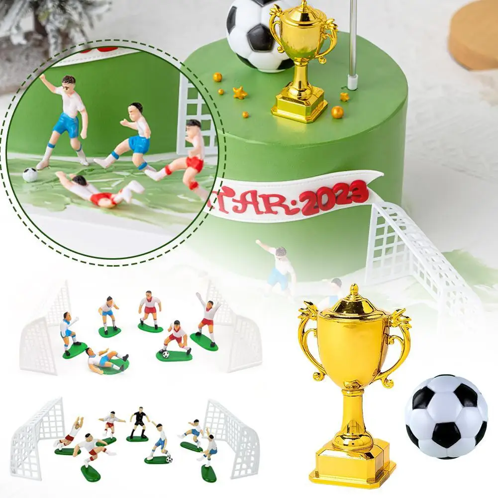 

2024 Soccer Game Football Cake Topper Decor Model Football Party Happy Birthday Party Supplies Children Party Decor Accessories