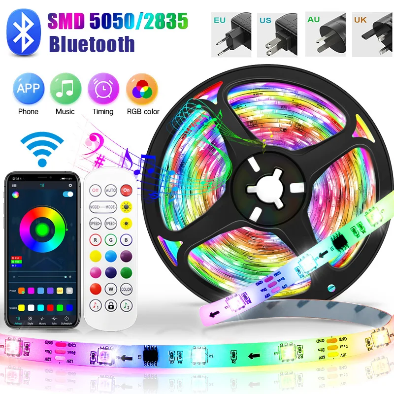 

Led Strip Lights SMD 5050/2835 RGB Light Strip WIFI Bluetooth APP Control Waterproof Flexible Ribbon DIY Luces Led Room Decor