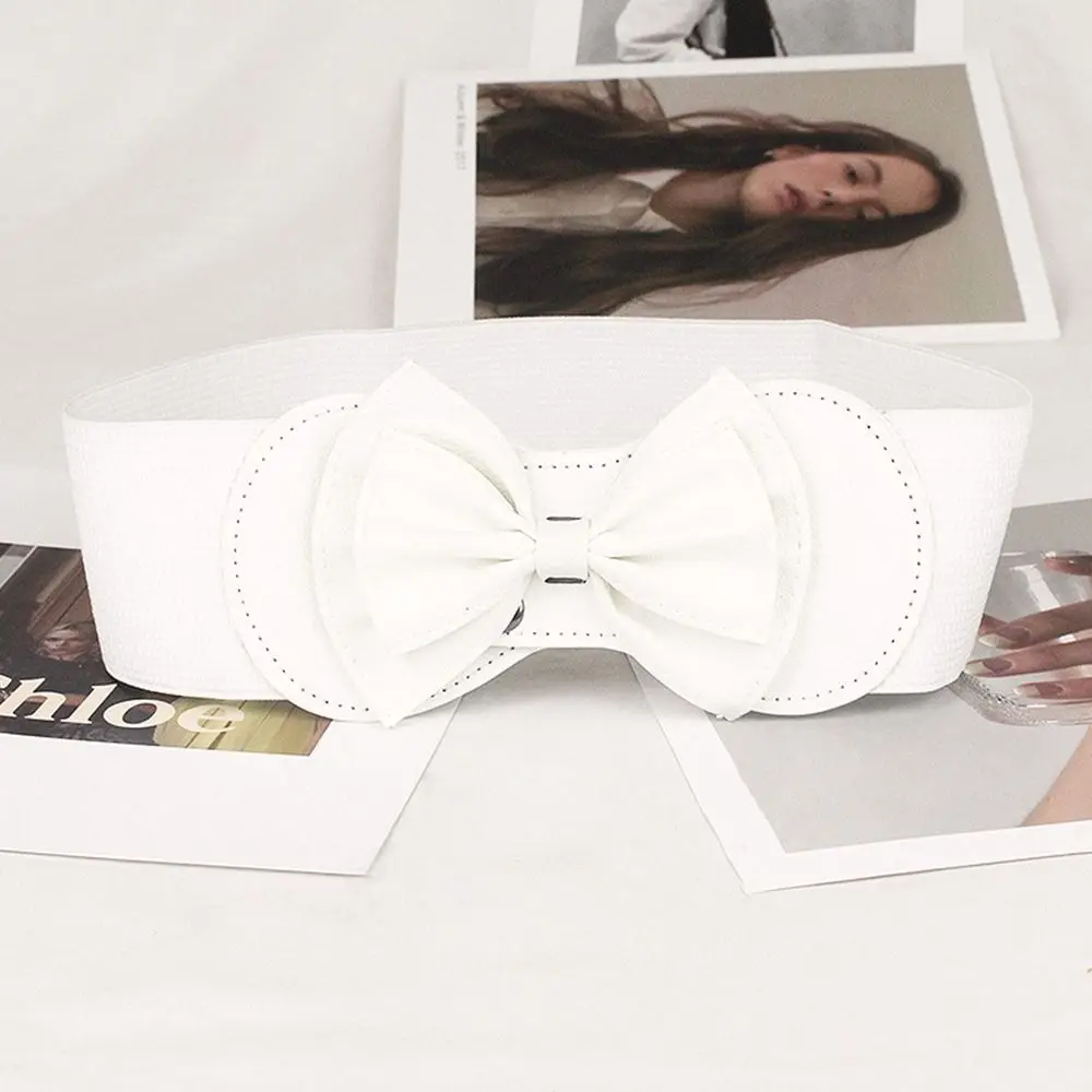 Women Big Bow Waistband Elastic Wide Stretch Waist Belt New Designer Belts Straps for Girls Clothes Accessories Lady Dress Belt