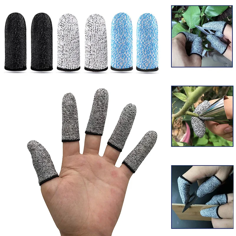 Anti-Cut Finger Cots Thumb Protector Sleeve Cover Finger Peel Fingertip Gloves Picking Cover Kitchen Tools 30pcs~10pcs Finger Protector Finger Guard Thumb Brace