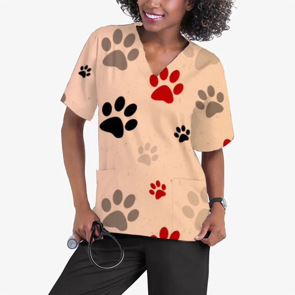 Pet Clinic Top Care Scrubbing Uniform Unisex Veterinary Hospital Doctor