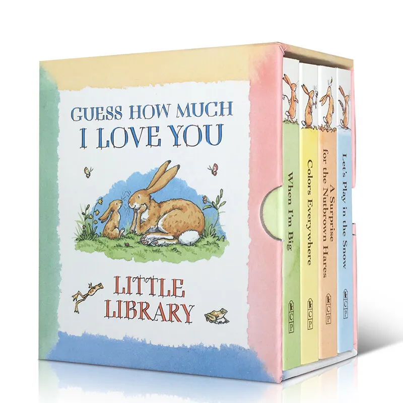 

Milu Original English Picture Book How Much I Love You 4Pcs 0- Board