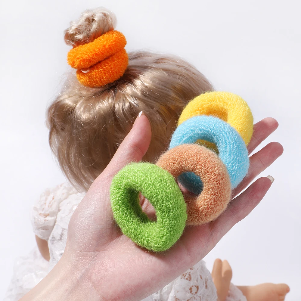 6Pcs Baby Girl Women Cute Knitting Solid Scrunchies Rubber Band Children Soft Elastic Hair Bands Kid Sweet Hair Accessories Set