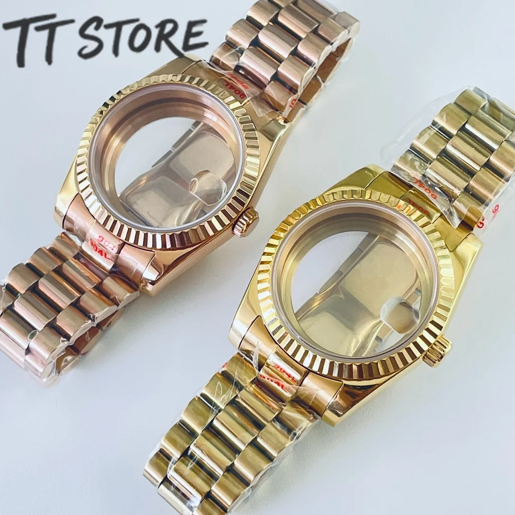 Premium Waterproof Watch Case with Sapphire Crystal - Silver, Black, Gold, and Rose Gold