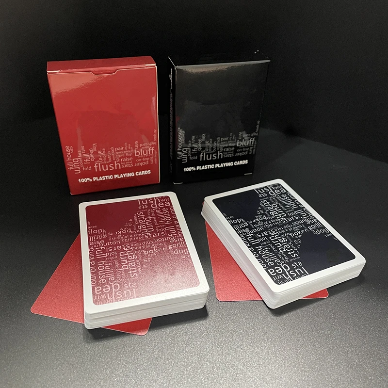 Texas Hold'em Plastic Poker Card Games Waterproof Dull Polish Playing Cards Entertainment Board Game 2 pcs/Lot