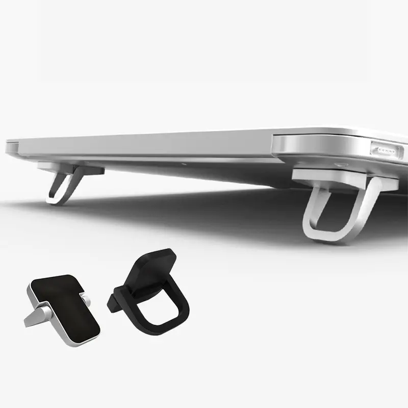 2pcs 접이식 노트북 스탠드 알루미늄 합금 미끄럼 방지 냉각 홀더 HP Dell Lenovo 용 보이지 않는 범용 노트북 브래킷